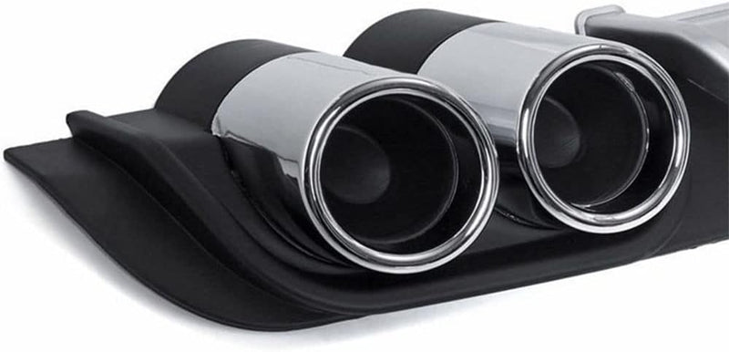 Universal Car Rear Bumper Lip Diffuser Spoiler 4 Holes Exhaust Pipe Decoration