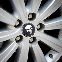 4pcs Punish Car Wheel Center Hub Cap Caps Badge Sticker Decal 60mm