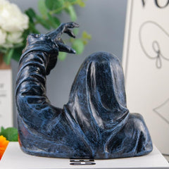 Grim Reaper Rocking Chair Figurine Cute Gothic Mini Statue For Car Dashboard Bookshelf, Desk & Home Decor Funny Resin Shelf Sitter  Gothic Decoration