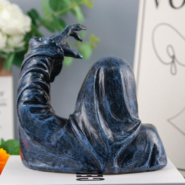 Grim Reaper Rocking Chair Figurine Cute Gothic Mini Statue For Car Dashboard Bookshelf, Desk & Home Decor Funny Resin Shelf Sitter  Gothic Decoration