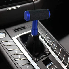 Leather Shifter Knob Type T Car Metal Gear Shifting Lever Stick Shift Handle Head Fit Most Automatic Manual Transmission Vehicle