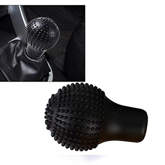 Car Silicone 5 Speed ROUND Gear Stick Shift Knob Boots Cover Universal Nonslip Protector-Beige