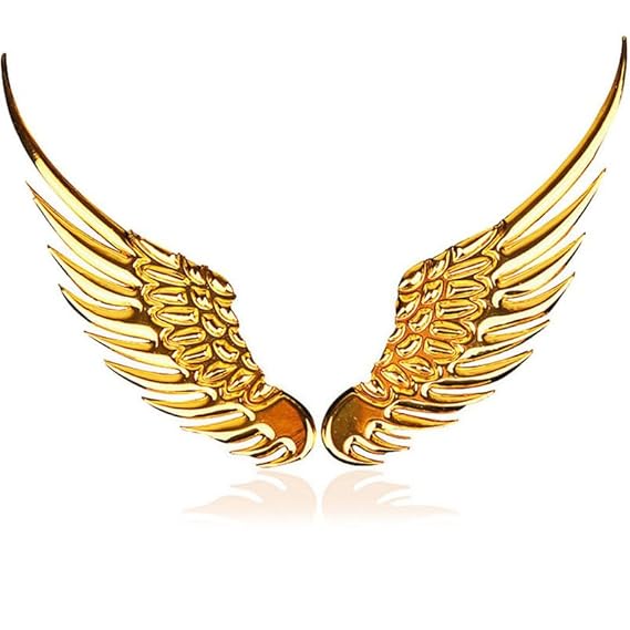 1 Pair 3D Angel Sticker Car Sticker Metal Style Decorative Car Stickers Car Styling Accessory