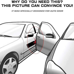 Car Door Edge Protector Strip, 5Mx10mm U-Shaped Flexible Rubber & Steel Exterior Accessories All - Noise Isolator, Car Door Guard, Anti-Scratch Vehicle Protection, All Models