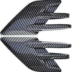 2pcs Carbon Fibre Car Fender Side Vents Compatible Decorative Air Flow Intake For Exterior Parts in ABS