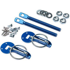 Universal Alloy Mount Bonnet Hood Pin Pins Lock Latch Kit Racing Sport Car Blue