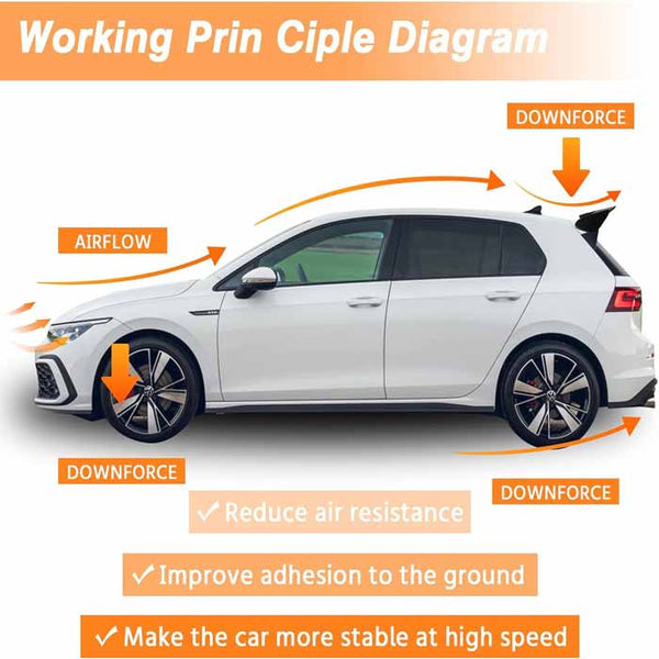 52Inch Universal Rear Spoiler Hatchback GT Style ABS Racing Spoiler Wing Lightweight Gloss Black