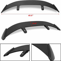 52Inch Universal Rear Spoiler Hatchback GT Style ABS Racing Spoiler Wing Lightweight Gloss Black