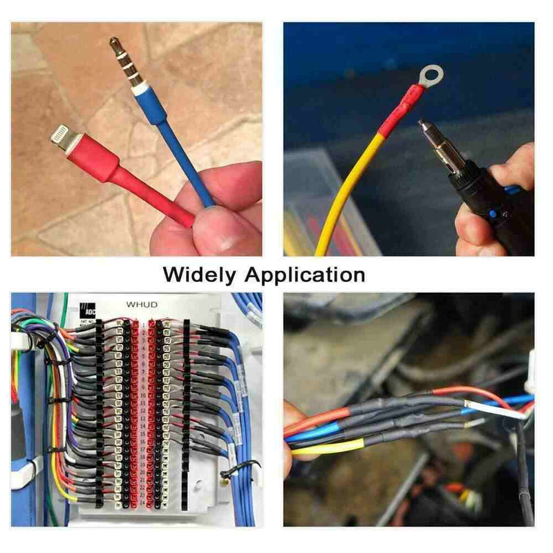 530 PCS 2:1 Heat Shrink Tube Tubing Assorted Wrap Wire cable Insulated Sleeving