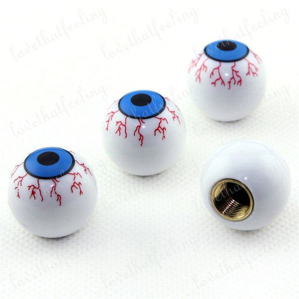 Universal Eye Ball Tire Tyre air Valve Stem Caps Car Truck Bike ATV Rod Wheel