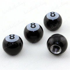 Universal Eight Ball Tire Tyre air Valve Stem Caps Car Truck Bike ATV Rod Wheel