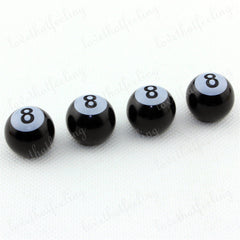 Universal Eight Ball Tire Tyre air Valve Stem Caps Car Truck Bike ATV Rod Wheel
