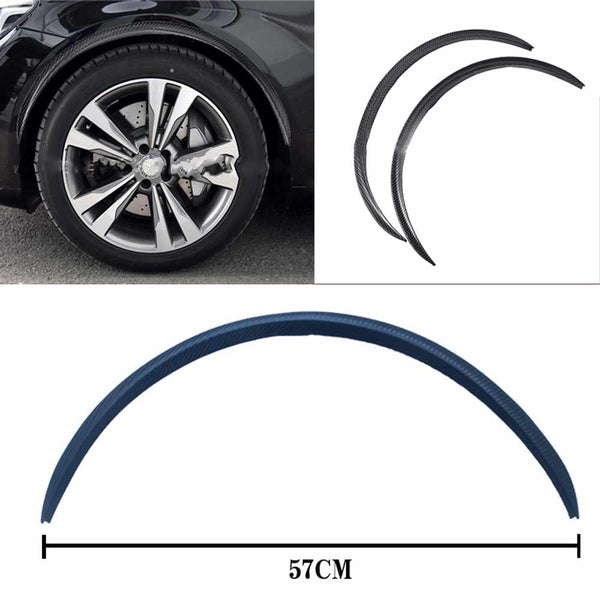 2pcs 57cm BLACK FENDER FLARES WHEEL LIP BODY KIT FOR UNIVERSAL CAR AUTO