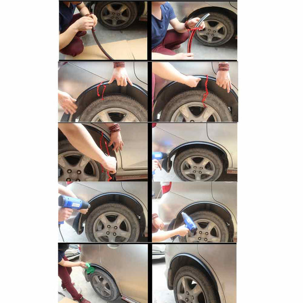 2pcs 57cm BLACK FENDER FLARES WHEEL LIP BODY KIT FOR UNIVERSAL CAR AUTO