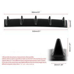 5Fin Universal Lower Rear Body Bumper Lip Diffuser Shark Fin Spoiler Gloss Black