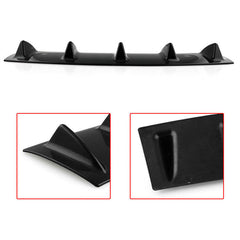 5Fin Universal Lower Rear Body Bumper Lip Diffuser Shark Fin Spoiler Gloss Black