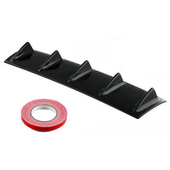 5Fin Universal Lower Rear Body Bumper Lip Diffuser Shark Fin Spoiler Gloss Black