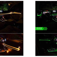 5in1 Remote & Mobile App 12V RGB App LED Car Atmosphere Light Car Interior Cool Light Multi color EL Neon Strip Lamp Bluetooth Phone Optical Fiber Lights