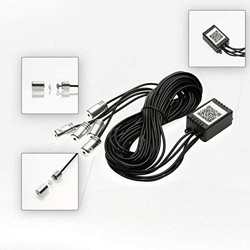 5in1 Remote & Mobile App 12V RGB App LED Car Atmosphere Light Car Interior Cool Light Multi color EL Neon Strip Lamp Bluetooth Phone Optical Fiber Lights
