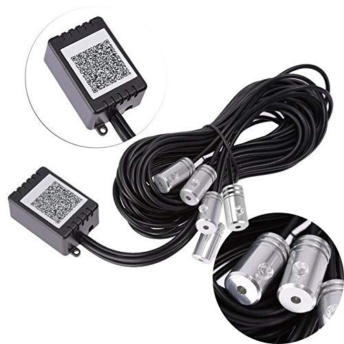 5in1 Remote & Mobile App 12V RGB App LED Car Atmosphere Light Car Interior Cool Light Multi color EL Neon Strip Lamp Bluetooth Phone Optical Fiber Lights