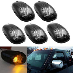 5pcs Car Cab Roof Marker Lights For Truck SUV DC 12V 9-LED Black Smoked Lens Clearance Marker LED Roof Lamps Doom Lights