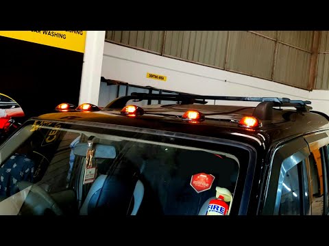 5pcs Car Cab Roof Marker Lights For Truck SUV DC 12V 9-LED Black Smoked Lens Clearance Marker LED Roof Lamps Doom Lights