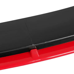 5Pcs Front Bumper Lip Chin Splitter Spoiler Air Dam Cars Glossy Black Red Round Corner