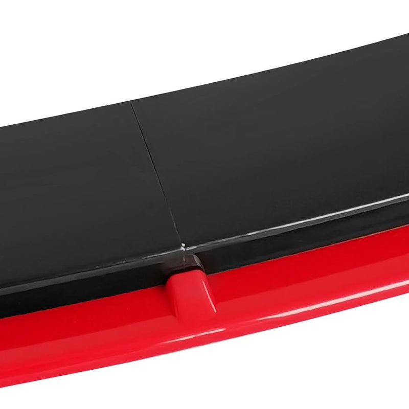 5Pcs Front Bumper Lip Chin Splitter Spoiler Air Dam Cars Glossy Black Red Round Corner