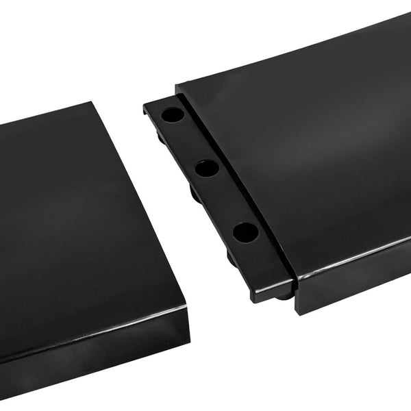 5Pcs Front Bumper Lip Chin Splitter Spoiler Air Dam Cars Glossy Black Red Round Corner