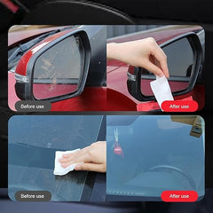 Car Glass Oil Film & Leather Cleaning Wipes High Clarity Windshield Restorer & Multi-Surface Cleaner Interior & Exterior Wipes