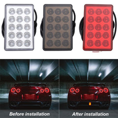 Car Clear Rear Diffuser Spoiler Lip LED Red Light With White Box For All Car