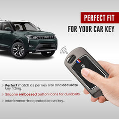 Car Metal Key Cover for Mahindra Thar Roxx, Scorpio N, XUV3X0, XUV700, XUV400, Bolero Neo, Bolero 2020, Scorpio Classic, Thar 2020 Zinc Alloy