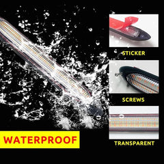 LED Flexible DRL led Tears Strip Light Daytime Running Sequential Switchbacks Turn Signals Lights
