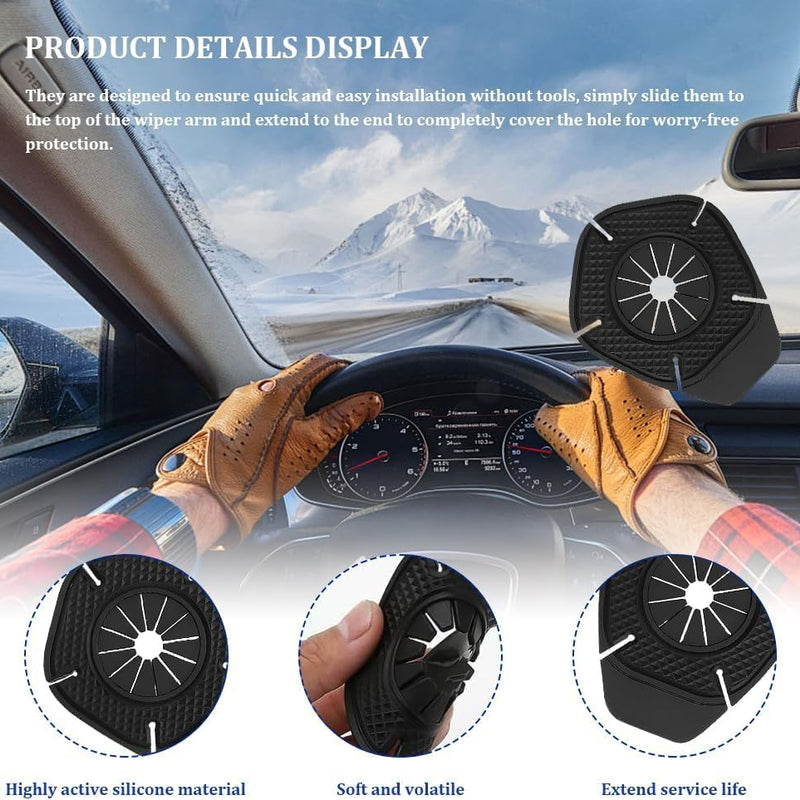 1 Pc Silicone Wiper Arm Hole Protector Cover Universal Dust & Debris Protection Pad For Cars, SUVs & Trucks