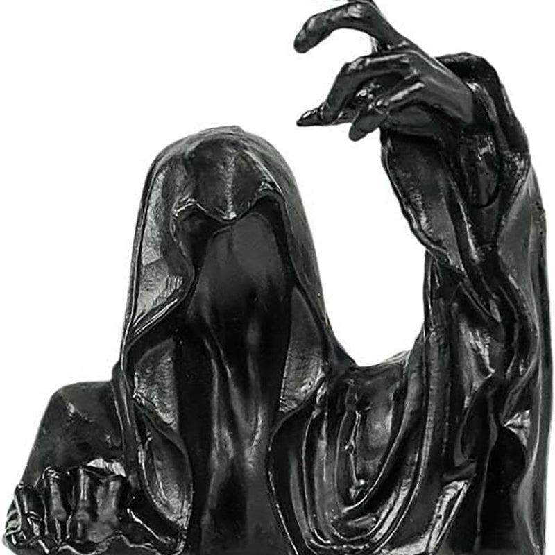Grim Reaper Rocking Chair Figurine Cute Gothic Mini Statue For Car Dashboard Bookshelf, Desk & Home Decor Funny Resin Shelf Sitter  Gothic Decoration
