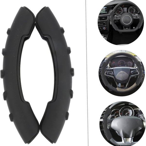 Universal ABS Style Car Steering Wheel Booster Cover Non-Slip 2pcs Left & Right Side