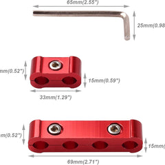 3PCS Aluminum Engine Spark Plug Wire Separator Divider Organizer Clamp Kit for 8mm 9mm 10mm