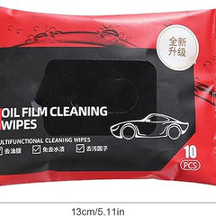 Car Glass Oil Film & Leather Cleaning Wipes High Clarity Windshield Restorer & Multi-Surface Cleaner Interior & Exterior Wipes