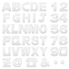 200 Pieces Chrome Car Emblem Sticker Alphabet Letter Number Symbol Decal