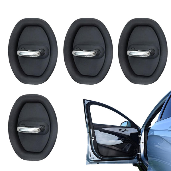 4 Pcs Car Silicone Door Latch Protective Cover Silent Shock Pads Vehicle Doors Locks Guard Stopper Set Auto Protector Automotive Tools Supplies [8x6x1 Cm]