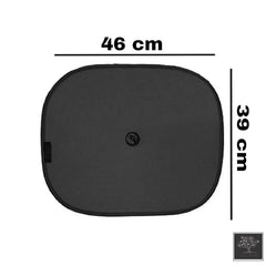2pcs Polyester, Polypropylene Car Sun Shade for Side Windows (Black)