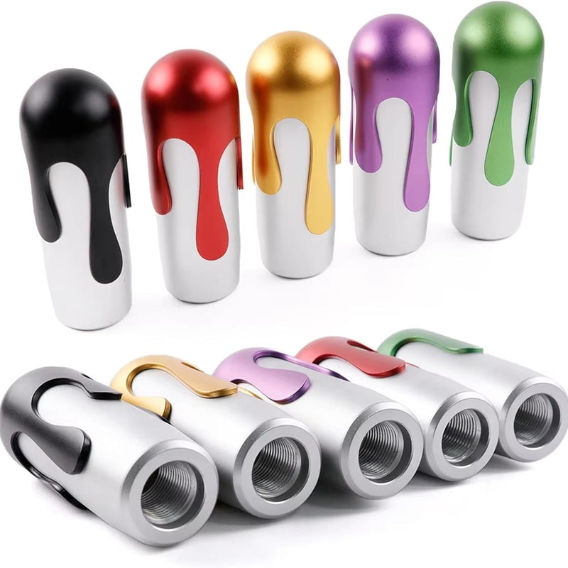 Ice Cream Stick Shift Knob with 3 Adapters Universal Aluminium Alloy Car Gear Shifter Knob Fit Most Automatic Manual Vehicles