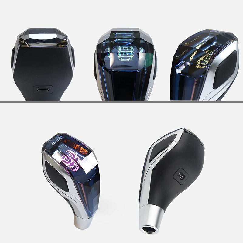 Crystal Shift knob Touch Activated Ultra LED Light Illuminated LED Gear Shift Knob Fits for Most Cars with Button-Less Operated Shifter