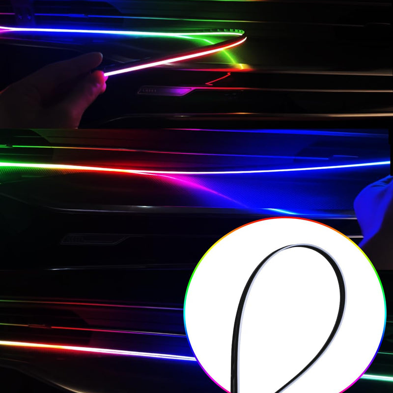 43 inches RGB Inside Car Lights, USB Car LED Lights with APP/Remote Control, 16 Millions Color Changing Ambient Lighting Kit, Car Lighting Accessories, Music USB Light Strip