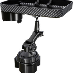 Adjustable 2 in 1 Car Cup Holder Phone Mount And Detachable Food Tray Heavy Duty Cup Holder Expander for Cars & Trucks