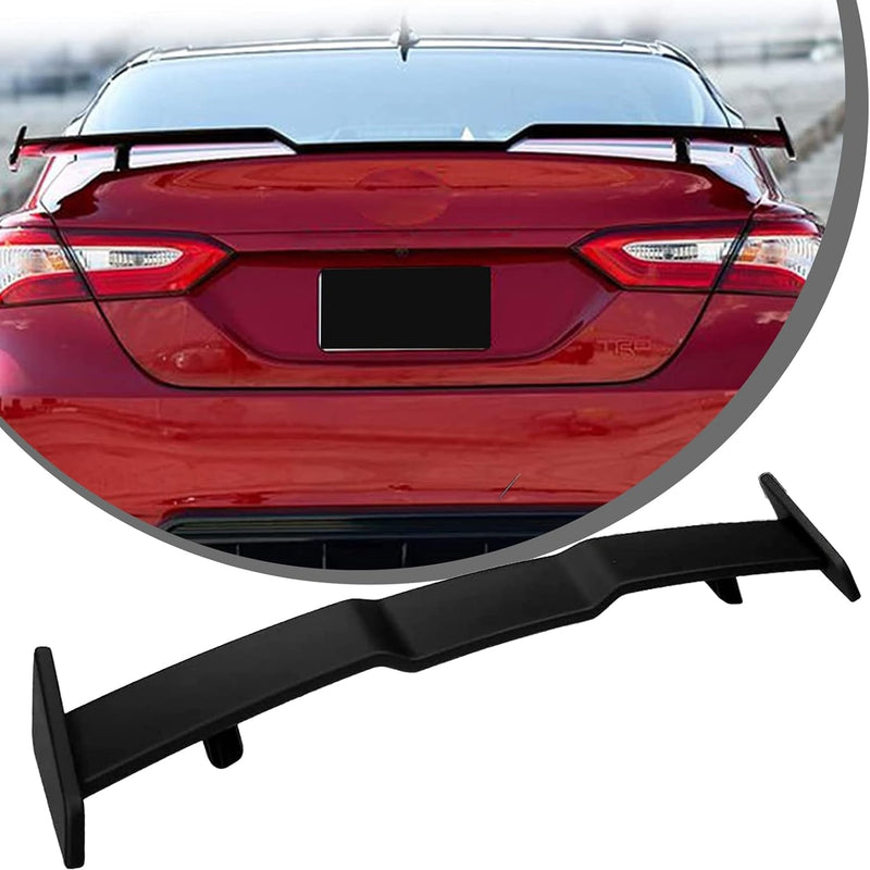Car Glossy Black Rear Spoiler TRD Sporty Style Rear Boot Lid Wing Rear Trunk Car Spoiler Auto Lip Tail Wing Rear Trunk Wing Spoiler car Decorative accessories-1PC