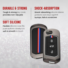 Car Metal Key Cover for Mahindra Thar Roxx, Scorpio N, XUV3X0, XUV700, XUV400, Bolero Neo, Bolero 2020, Scorpio Classic, Thar 2020 Zinc Alloy