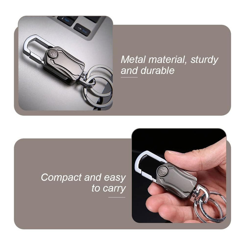 5 In 1 Multifunction Car Metal Keychain 360° Rotating Spinner, Bottle Opener & Phone Holder Key Ring