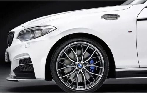 2Pcs BLACK Car Side Fender Vent Hood Scoop Air Intake Flow Fender Decorative Cover Trim