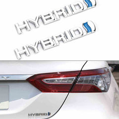 1pcs Chrome Blue Hybrid 3D Metal Car Sticker Emblem Badge Car Bike Decorative